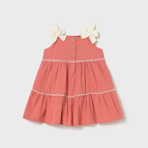 Vestito arricciato con fiocchi baby girl Mayoral