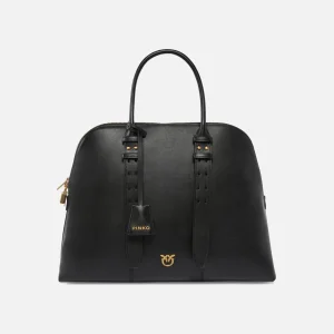 PINKO Borsa bowling a mano Escape Bag maxi in pelle nero