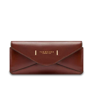 THE BRIDGE porta occhiali in pelle marrone