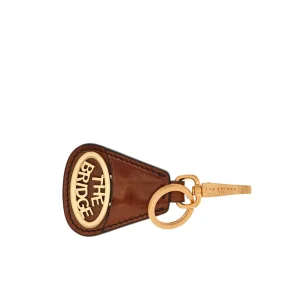 THE BRIDGE portachiavi duccio con moschettone in cuoio marrone