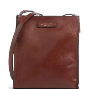 THE BRIDGE BORSA TRACOLLA MIRRA MINI IN PELLE MARRONE