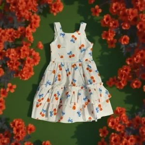 Abito estivo fiori bambina per bambina da 3anni a 8anni Y-Clu