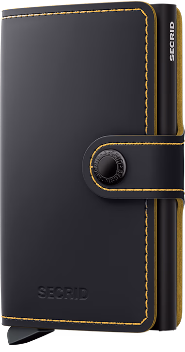 SECRID mini portafoglio miniwallet Matte nero giallo