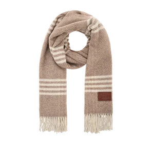 THE BRIDGE sciarpa uomo in lana con frange NATURALE/BEIGE