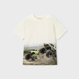 T-shirt con stampa rally bambino Mayoral