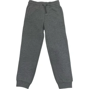 Pantaloni Grigio Melange Bikkembergs da Ragazzo con Logo Ricamato