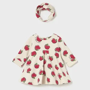 Vestito Bambina Mela con Fascia, Cotone per bambina