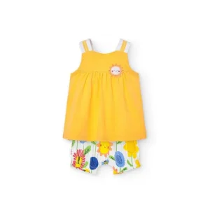 Completo estivo neonata Boboli con stampe floreali