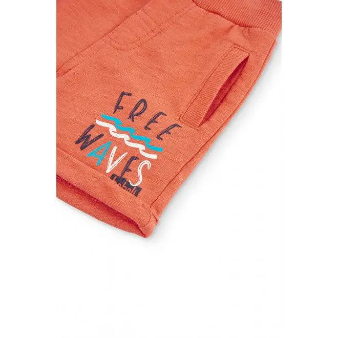 pantaloncini bimbo estivi Boboli corallo con coulisse - immagine 5