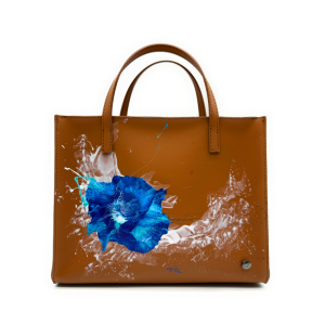 Borsa Small Cuoio – Fluid Art – Blu