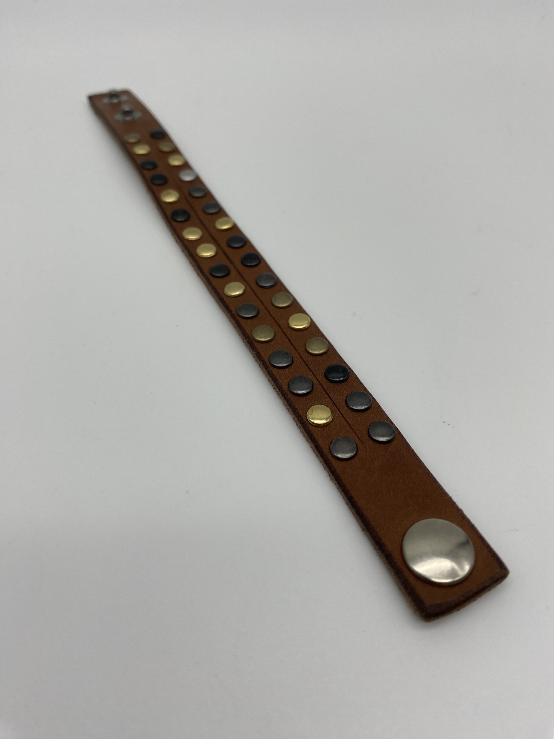 • Bracciale • Borchie multicolore • Cuoio - immagine 5