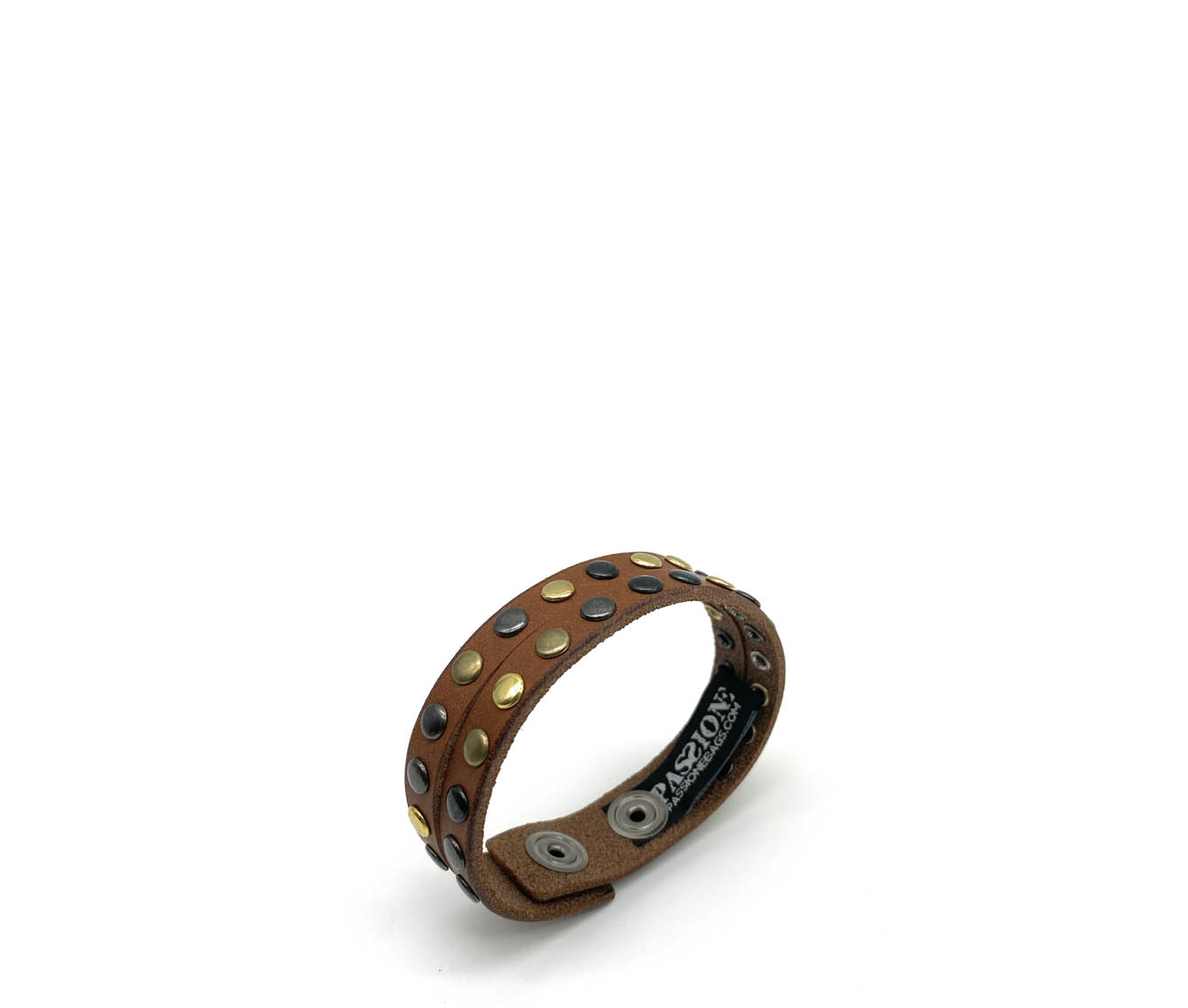 • Bracciale • Borchie multicolore • Cuoio