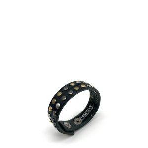 • Bracciale • Borchie multicolore • Nero