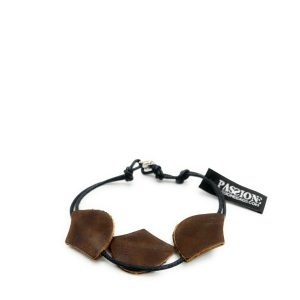 Bracciale Stone – Vera pelle – Testa moro