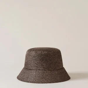 BORBONESE cappello pescatora in tessuto op naturale