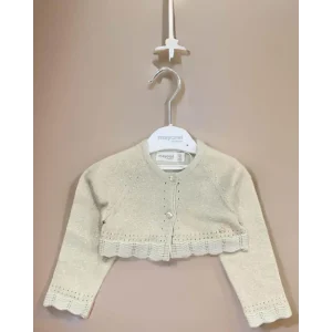 Cardigan tricot Better Cotton neonata 0-18mesi Mayoral 307 champagne