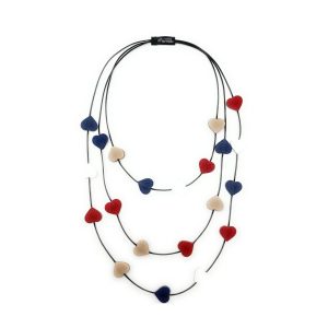 Collana Cuore – Vera pelle – Fioritura di ciliegio