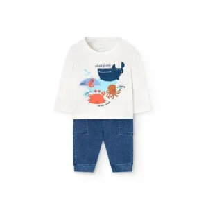 Completo 2pz Maglietta+Jeans per neonati Boboli 101136