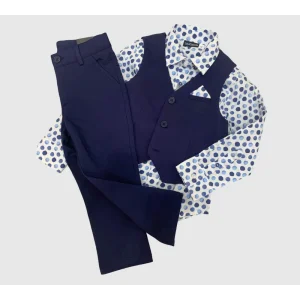 Completo Elegante 3 pezzi Navy per Bambino Sarabanda
