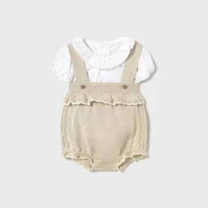 Completo salopette tricot