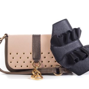 Borsa a tracolla, doppio uso, combibag, Annachiara – Taupe/Carne