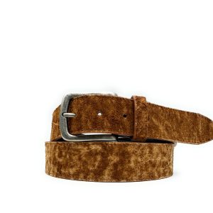 Cintura Camoscio, effetto consumato – Alta 4 cm – Cuoio