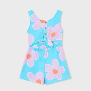 Tutina punto stampa fiori bambina Mayoral