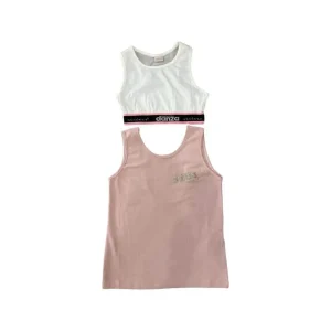 Set 2 pezzi canotta top corto ragazza Dimensione Danza