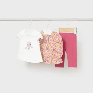 Completo 3 pezzi con leggings neonato Mayoral