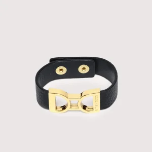 COCCINELLE bracciale Arlettis Ribbon in pelle nero