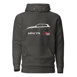 Felpa con Cappuccio per Appassionati Alfa Romeo 147 GTA | Maglia Sportiva