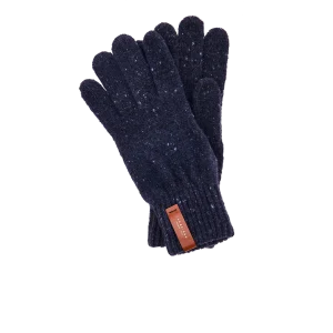 THE BRIDGE Guanti uomo in lana con etichetta in pelle blu