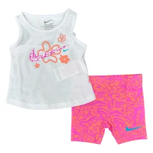 Completo canotta con grafica e pantaloncino neonata