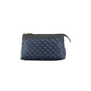 GHERARDINI Pochette in tessuto softy con inserti in pelle ODISSEY NERO BLU