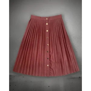 Gonna Ecopelle Plissè per Ragazza 10annii Y-Clu Y14229