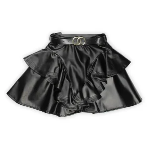 Gonna in ecopelle con cintura bambina Y-Clu Y16032