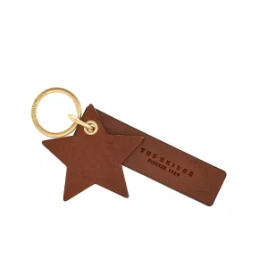 THE BRIDGE portachiavi duccio in cuoio stella marrone