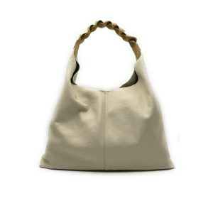Borsa Hobo manico treccia – Beige chiaro