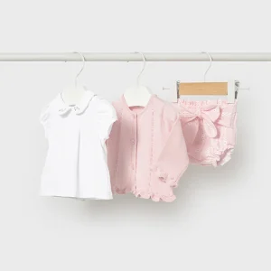 Completo 3 pezzi con culotte neonata Mayoral