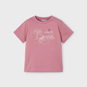 Maglietta ricamo spiaggia bambino