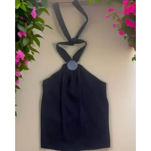 Top crop nero per bambina e ragazza da 8 a 16 anni PARIS HILTON PHJTP4648