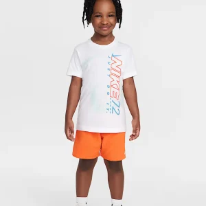 Completo maglietta a maniche corte con grafica e pantaloncino in dry fit baby maschio