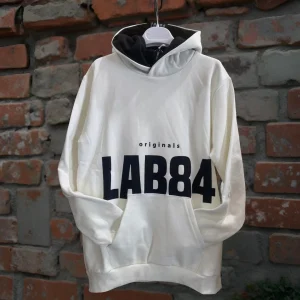 Felpa Bianca con cappuccio e tasca frontale per i ragazzi - Lab84