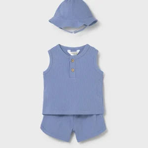 Completo 3 pezzi con cappello neonato Mayoral