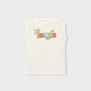 Canotta con stampa island bambino Mayoral