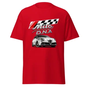Maglietta Alfa Romeo Mito DNA | T-shirt dedicata ai fan della mitica berlina sportiva