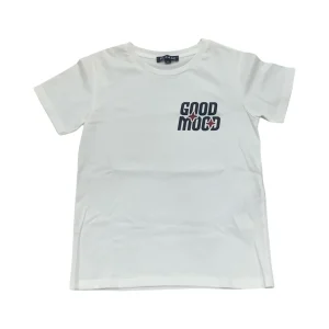 Maglietta bianca girocollo Please “Good Mood”