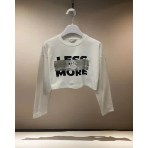Maglietta bianca cropped per Ragazza da 8anni a 16anni Y-Clu YFJF24T217