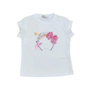 MAGLIETTA BIANCA MANICA CORTA BAMBINA Y-CLU 383TYFBS25