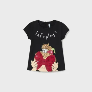 Maglietta con motivo stampato cotone sostenibile baby femmina